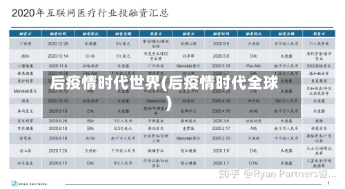 后疫情时代世界(后疫情时代全球)-第2张图片