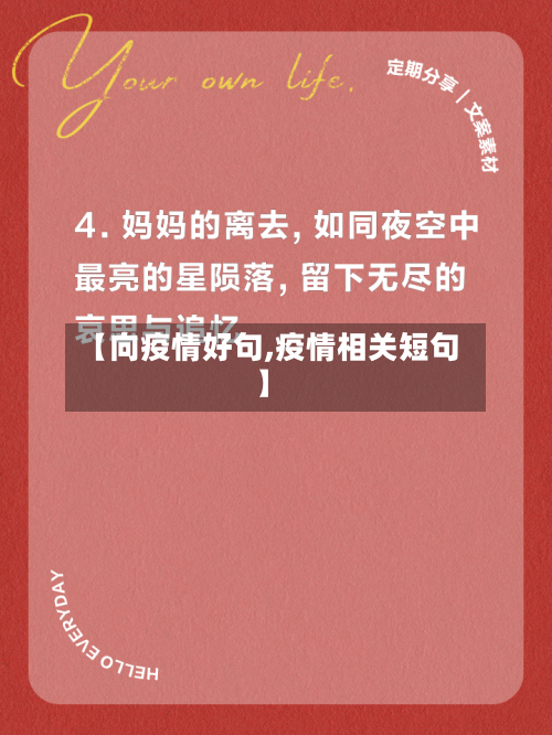 【向疫情好句,疫情相关短句】-第3张图片