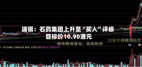 瑞银：石药集团上升至“买入	”评级 目标价10.90港元-第2张图片