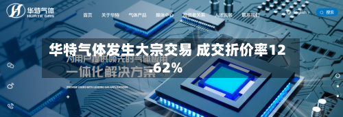 华特气体发生大宗交易 成交折价率12.62%