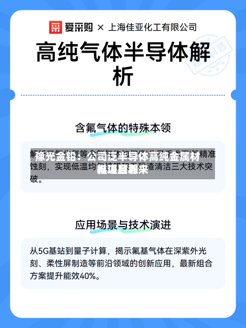 豫光金铅：公司泛半导体高纯金属材料项目近来推进顺利-第2张图片