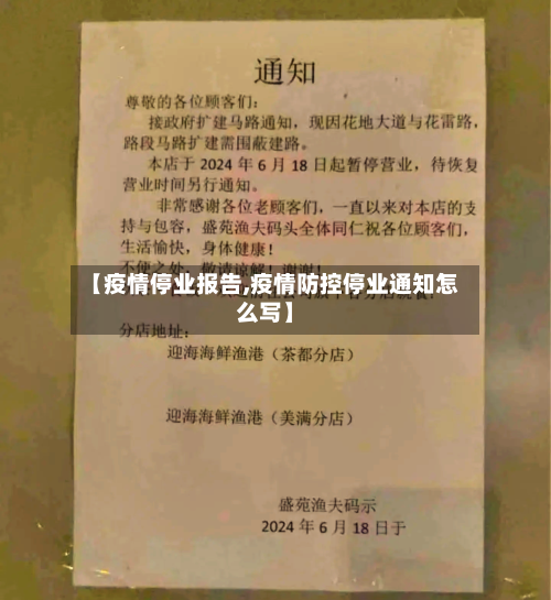 【疫情停业报告,疫情防控停业通知怎么写】