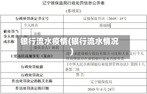 银行流水疫情(银行流水情况)-第3张图片