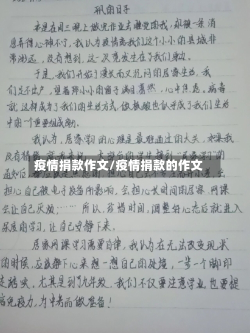疫情捐款作文/疫情捐款的作文