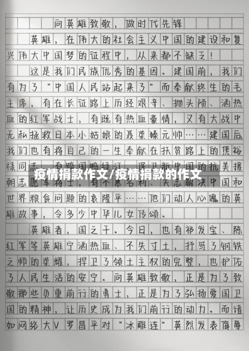 疫情捐款作文/疫情捐款的作文-第2张图片