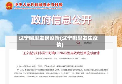 辽宁哪里发现疫情(辽宁哪里发生疫情)